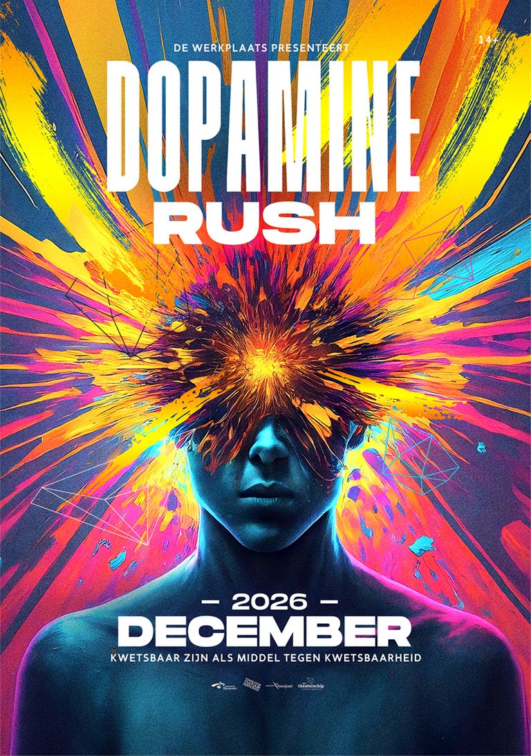 Kleurrijke poster van een voorstelling